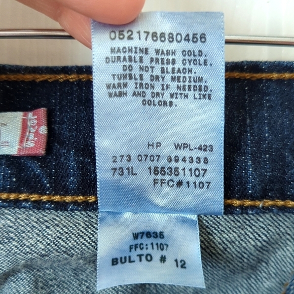 Levi's Y2K 529 Classic Dark Wash Mid Rise Curvy Boot Cut Jeans 8 - Picture 9 of 15